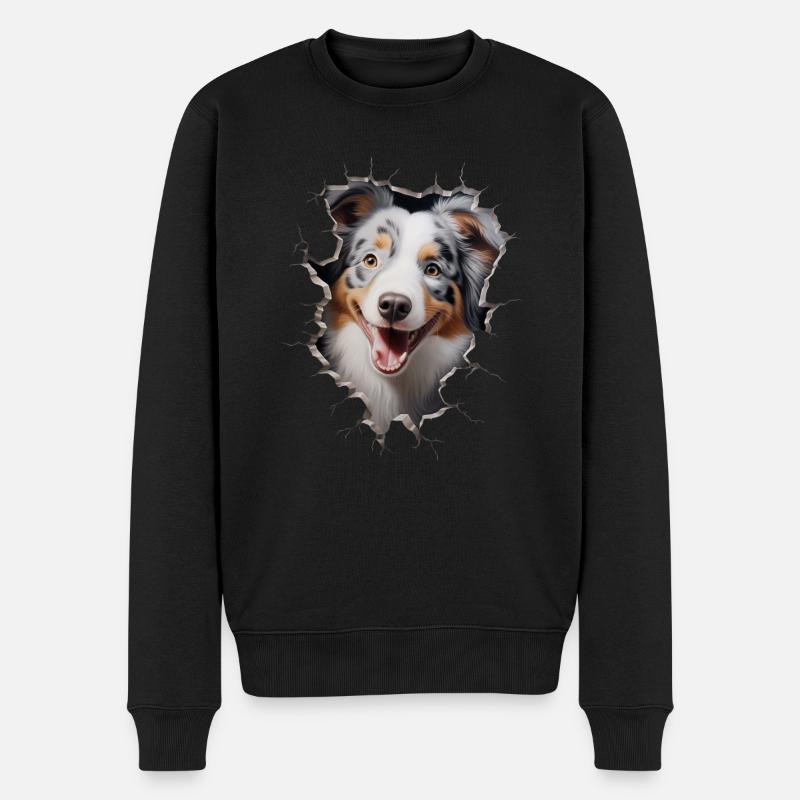 Australian Shepherd Owner - Perfect Aussie - Männer Premium Bio Pullover - Schwarz