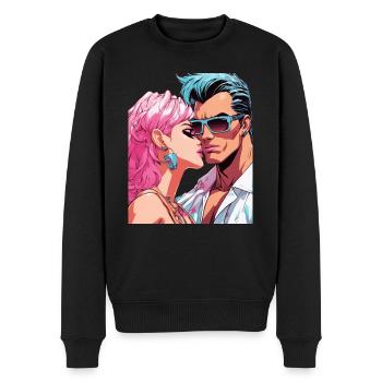 Anime Ensemble pour l’éternité - Pull Premium bio Homme - noir - Devant - Nico (187cm)