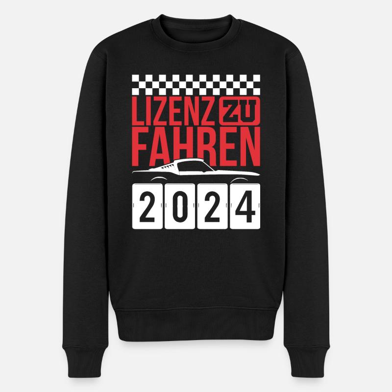 Führerschein 2024 Fahrprüfung Führerscheinprüfung - Männer Premium Bio Pullover - Schwarz