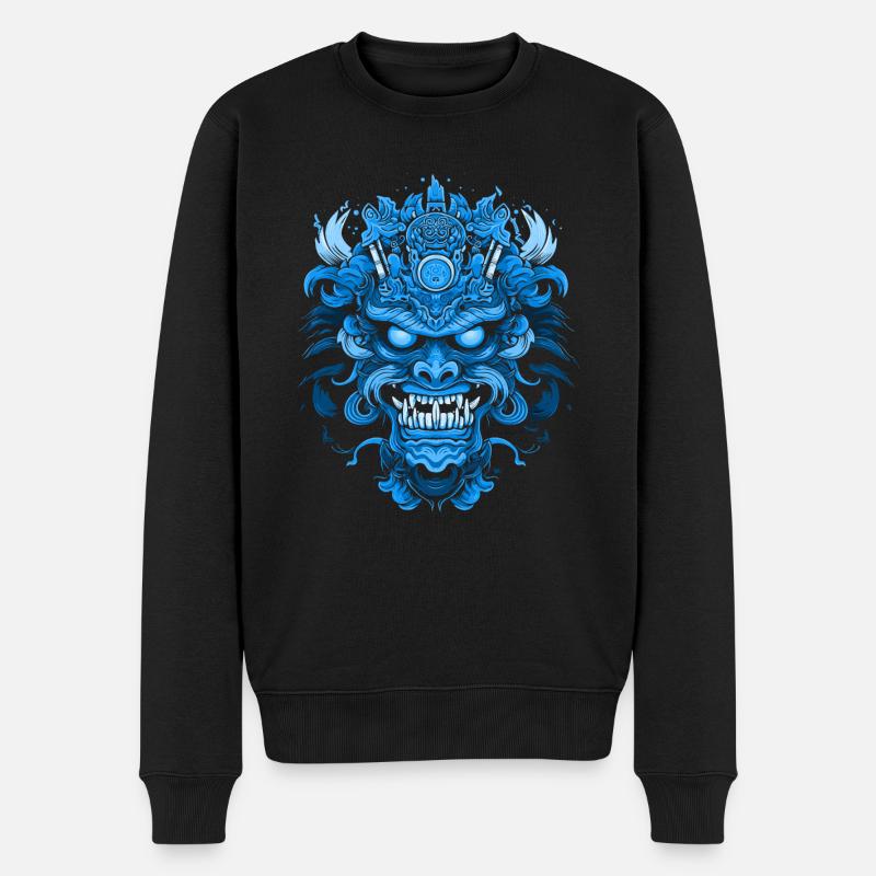 Fantasy Dragon Anime Dragon Head Reptile mythique - Pull Premium bio Homme - noir