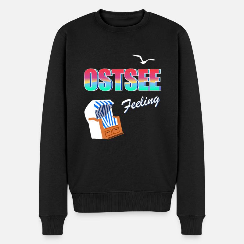Ostsee Feeling - Männer Premium Bio Pullover - Schwarz