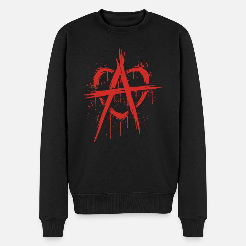 Love anarchy - Pull Premium bio Homme - noir