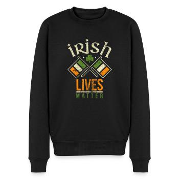 Irland irisch vintage Geschenk Patricks Day - Männer Premium Bio Pullover - Schwarz - Vorne - Nico (187cm)