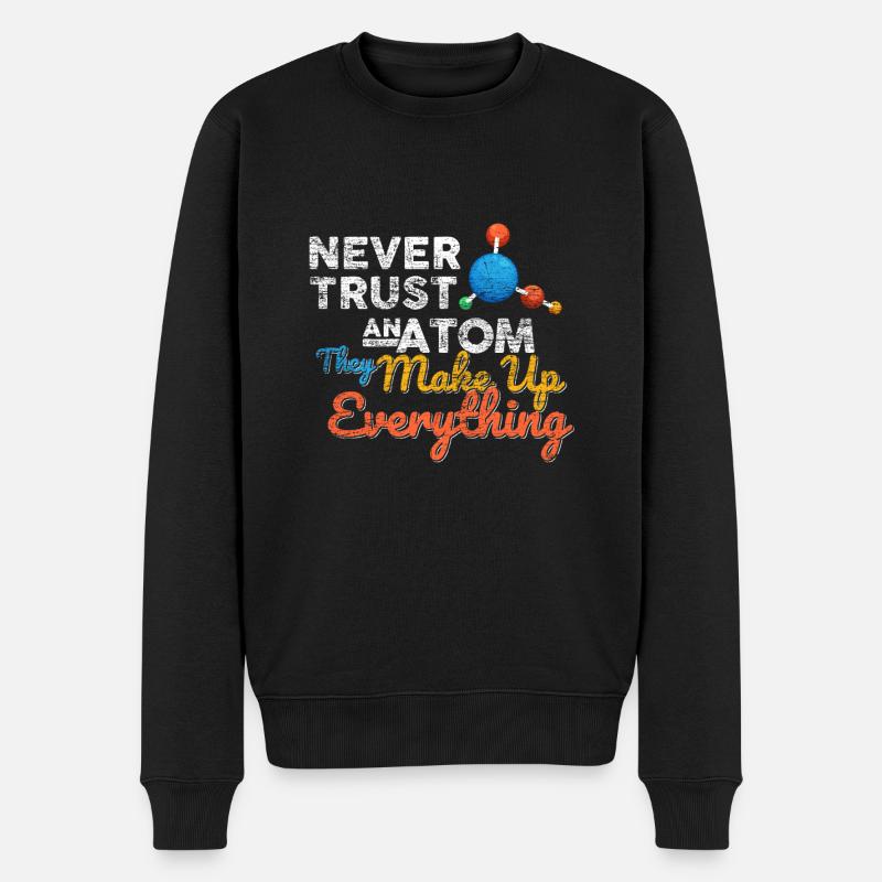 Atom chemistry science nerd math gift - Men's Premium Organic Jumper - black