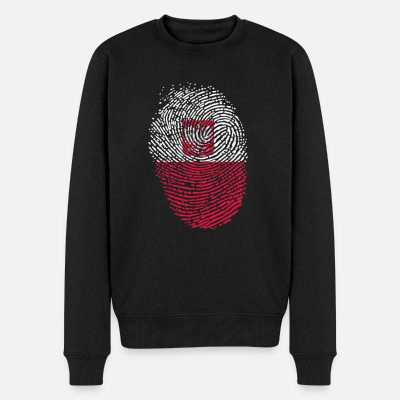 Polen - Männer Premium Bio Pullover - Schwarz