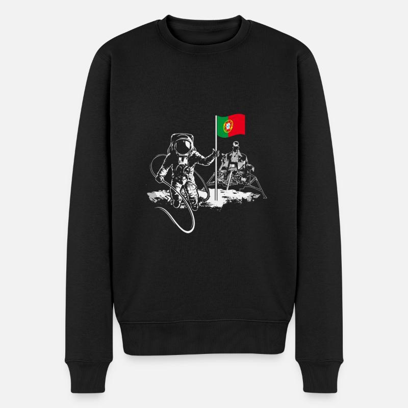 Portugal - Männer Premium Bio Pullover - Schwarz