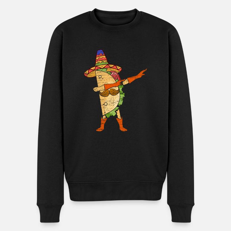 Dab Taco Mexiko vintage mexikanisch Geschenk - Männer Premium Bio Pullover - Schwarz