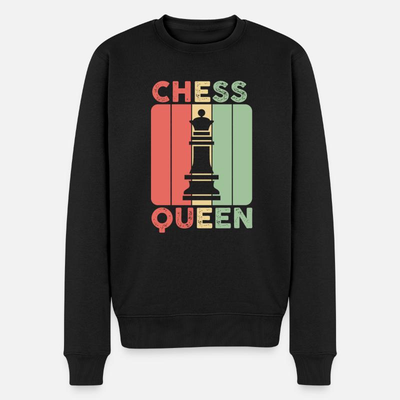 Schach Figuren Geschenk bunt Spiel Strategie - Männer Premium Bio Pullover - Schwarz