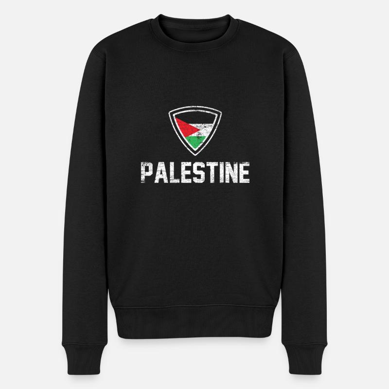 Palästina Palestina Jerusalem Islam Gaza Moschee - Männer Premium Bio Pullover - Schwarz