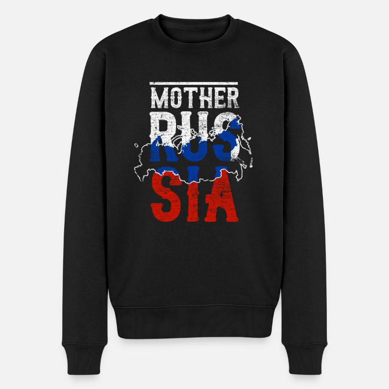 Mütterchen Russland - Männer Premium Bio Pullover - Schwarz