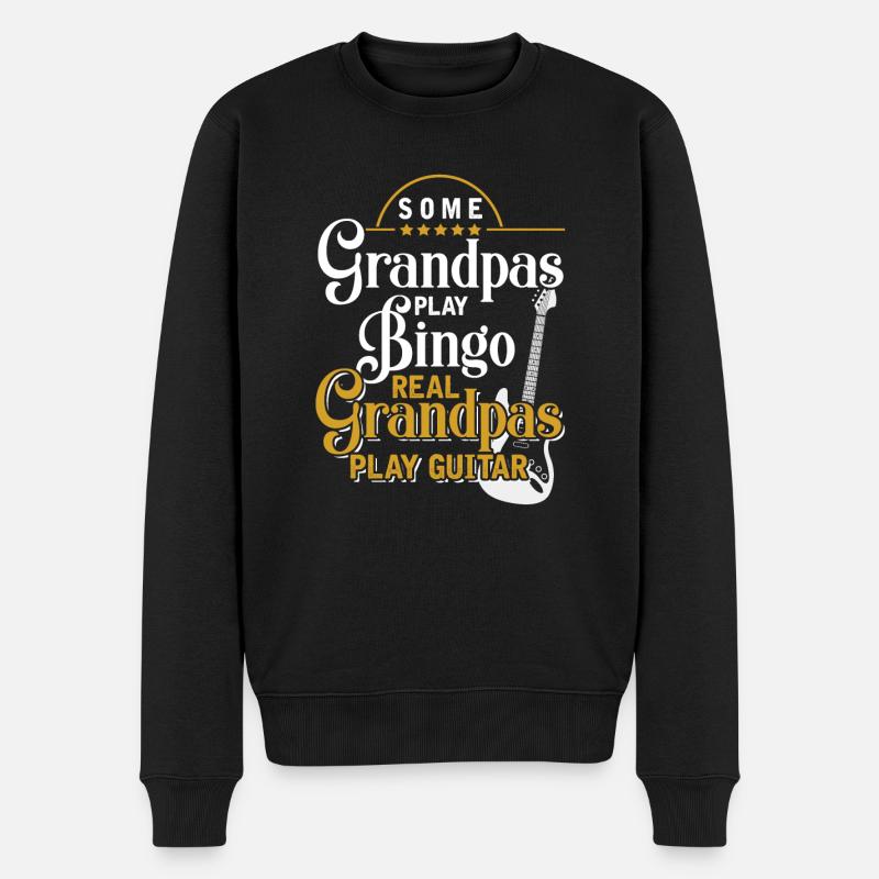 Gitarre Saiten Gitarrist Geschenk Musik Instrument - Männer Premium Bio Pullover - Schwarz
