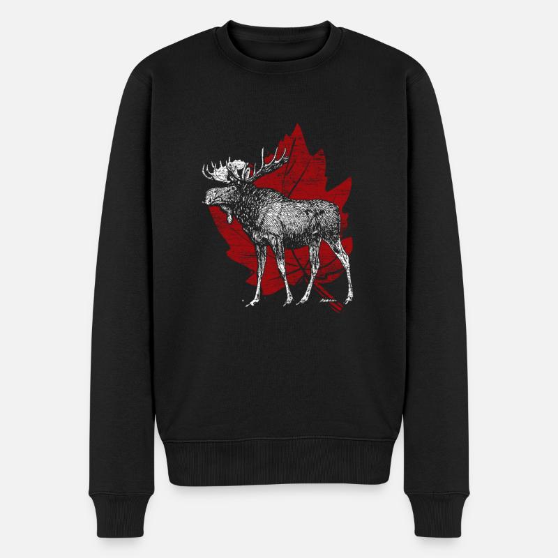 Kanada - Männer Premium Bio Pullover - Schwarz