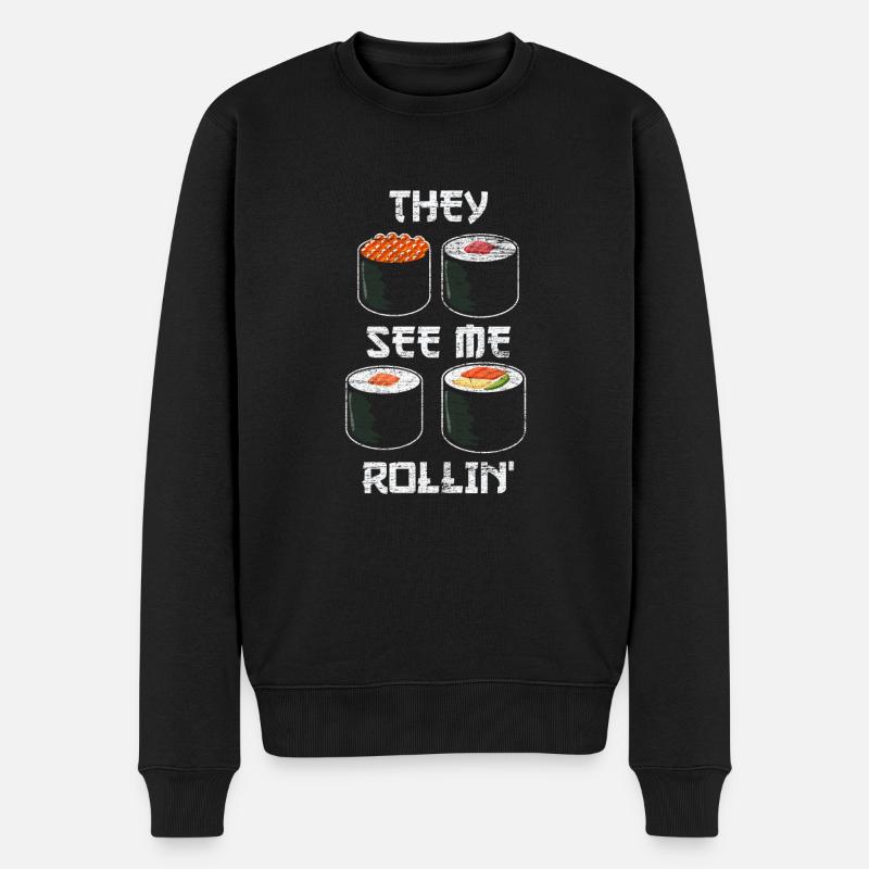 Japan - Männer Premium Bio Pullover - Schwarz