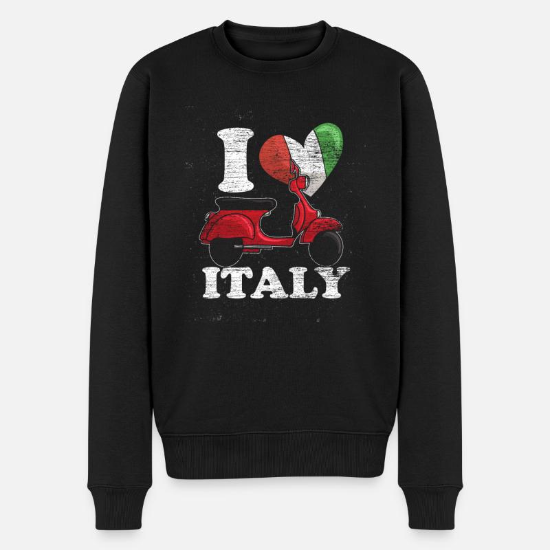 Italie - Pull Premium bio Homme - noir