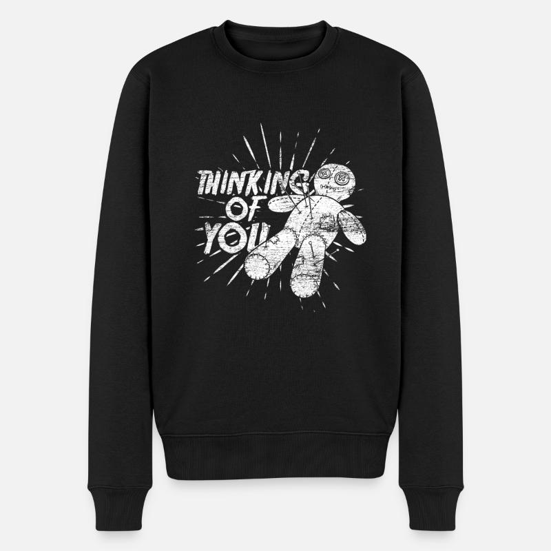 Voodoo Puppe Halloween Kostüm Geist Geschenk - Männer Premium Bio Pullover - Schwarz