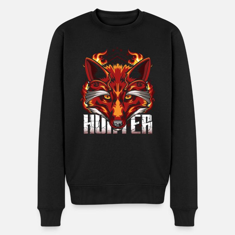 Chasseur cool Fox Wilderness - Pull Premium bio Homme - noir