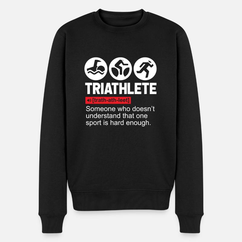 triathlète - Pull Premium bio Homme - noir