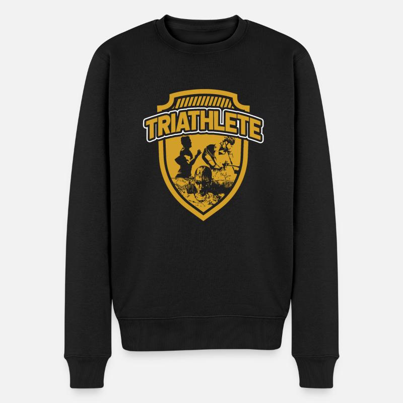 Triathlet - Männer Premium Bio Pullover - Schwarz