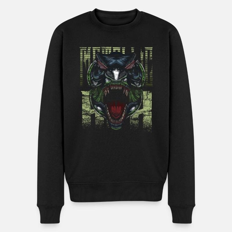 Cyborg Tyrannosaurus Rex Scifi - Pull Premium bio Homme - noir