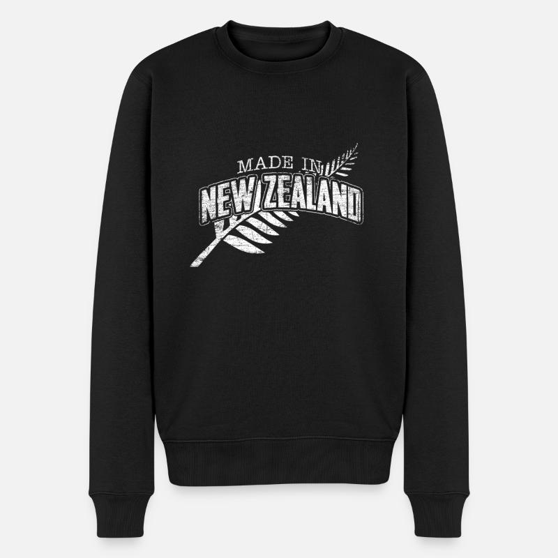 Fabriqué en Nouvelle-Zélande - Pull Premium bio Homme - noir