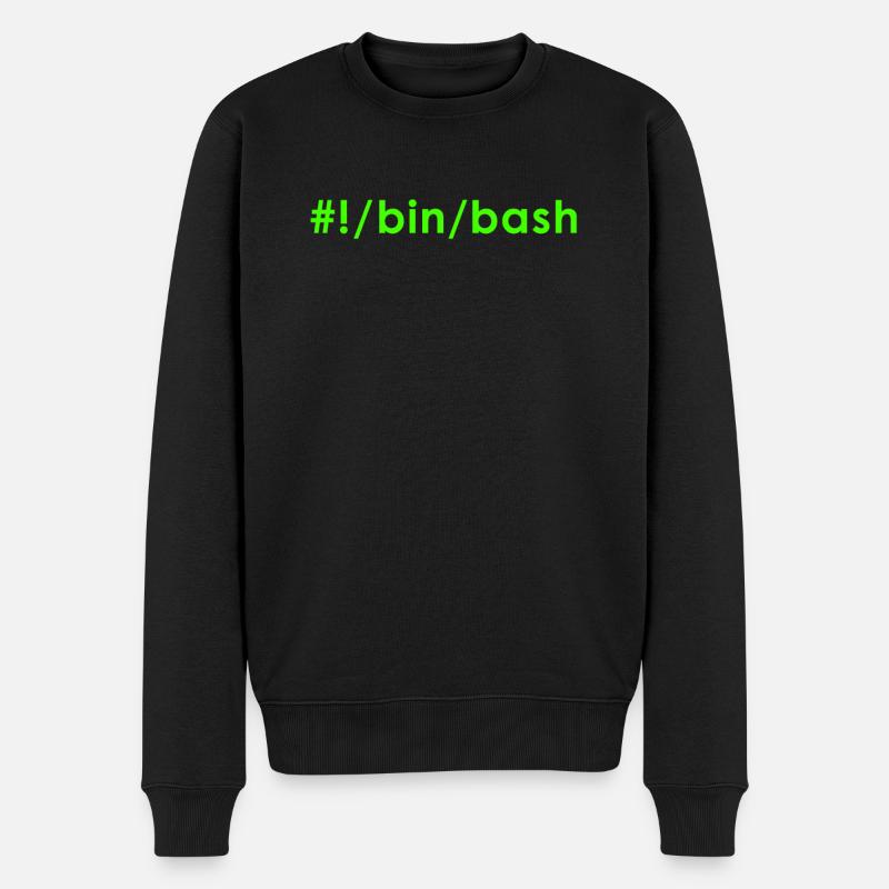 Unix Linux Bash - Männer Premium Bio Pullover - Schwarz