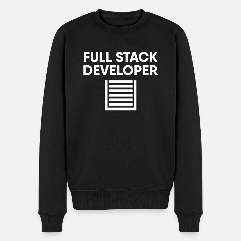 Full Stack Developer - Männer Premium Bio Pullover - Schwarz