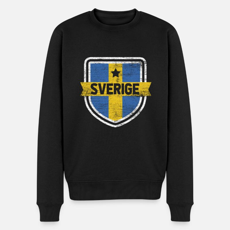 Schweden - Männer Premium Bio Pullover - Schwarz