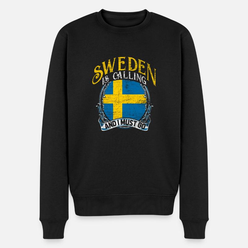Schweden - Männer Premium Bio Pullover - Schwarz
