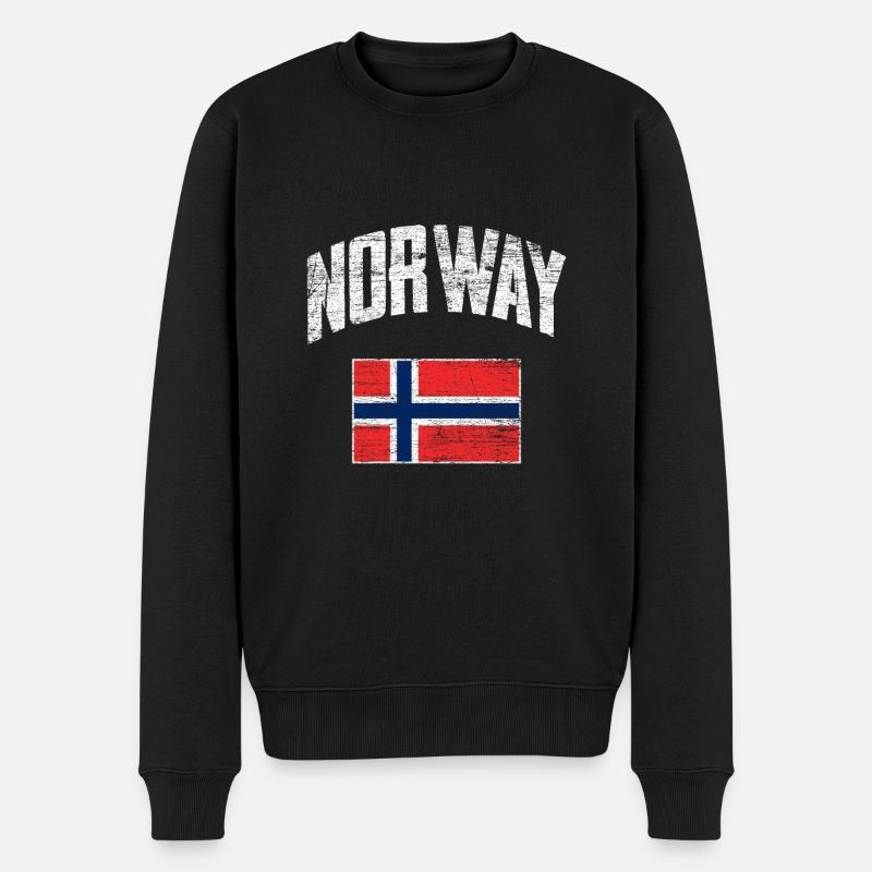 Drapeau norvégien - Pull Premium bio Homme - noir