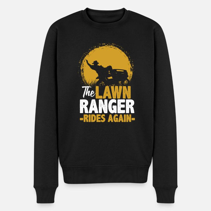 Gärtner Rasenmäher - Männer Premium Bio Pullover - Schwarz