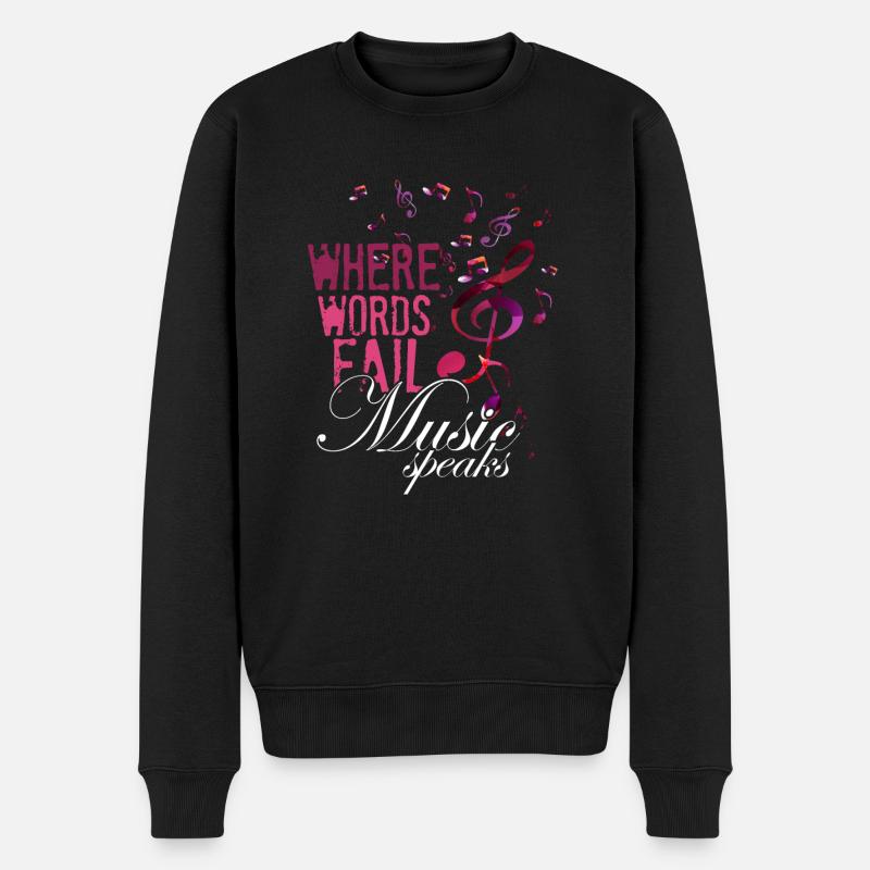 École de musique clef - Pull Premium bio Homme - noir