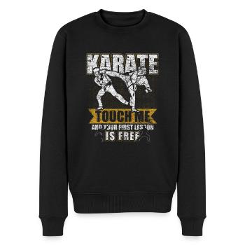 Karate Geschenk - Männer Premium Bio Pullover - Schwarz - Vorne - Nico (187cm)
