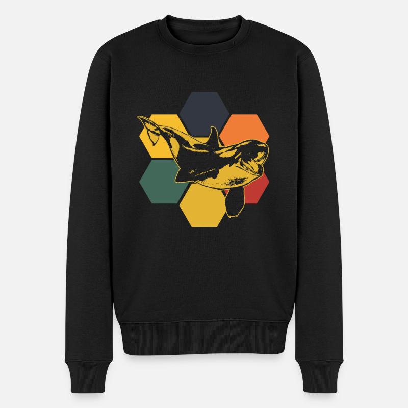 Orca - Männer Premium Bio Pullover - Schwarz