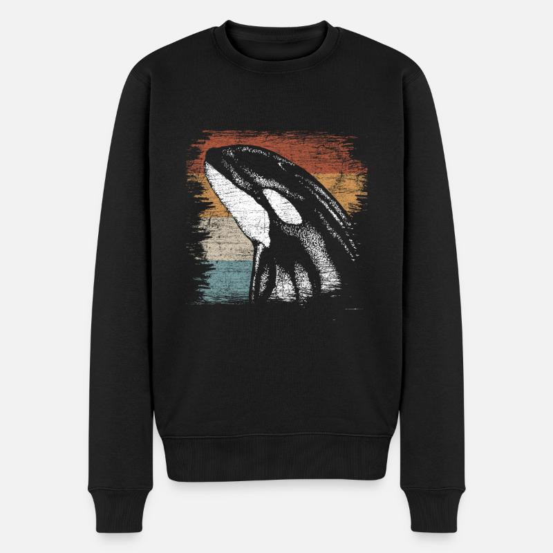 Orca - Männer Premium Bio Pullover - Schwarz