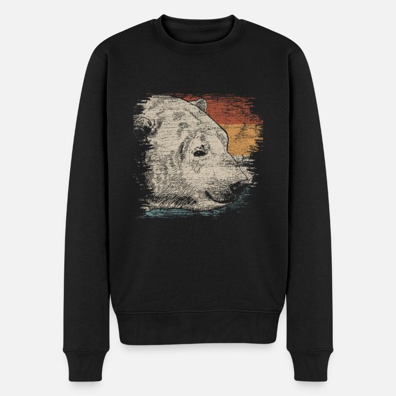 Eisbär - Männer Premium Bio Pullover - Schwarz