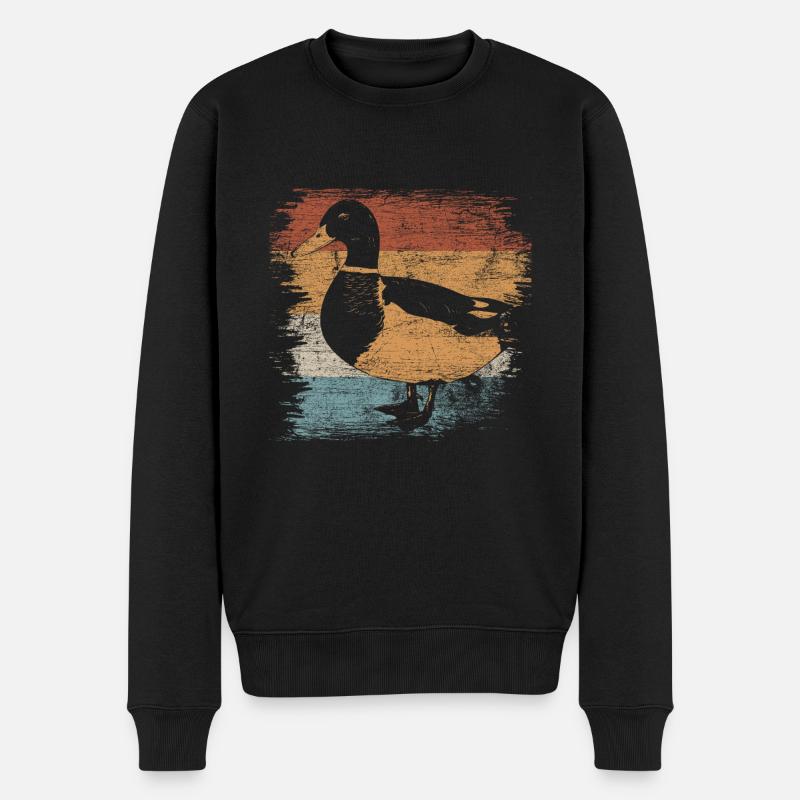 Ente - Männer Premium Bio Pullover - Schwarz