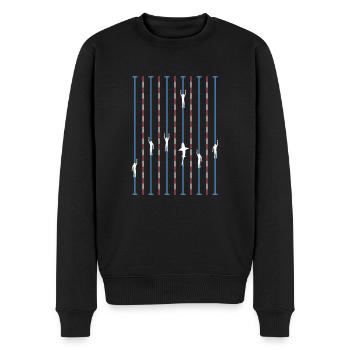 Compétition de natation - Pull Premium bio Homme - noir - Devant - Nico (187cm)