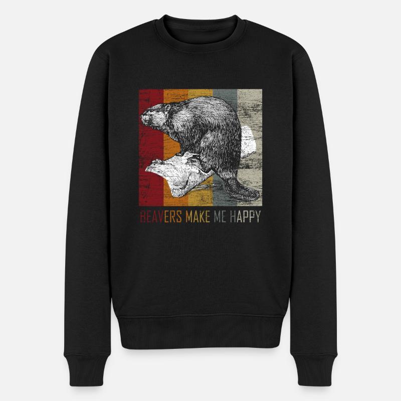 Biber - Männer Premium Bio Pullover - Schwarz