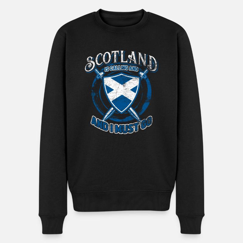 Schottland - Männer Premium Bio Pullover - Schwarz