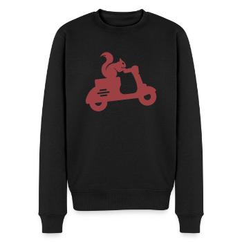 Eichhörnchen Moped - Männer Premium Bio Pullover - Schwarz - Vorne - Nico (187cm)
