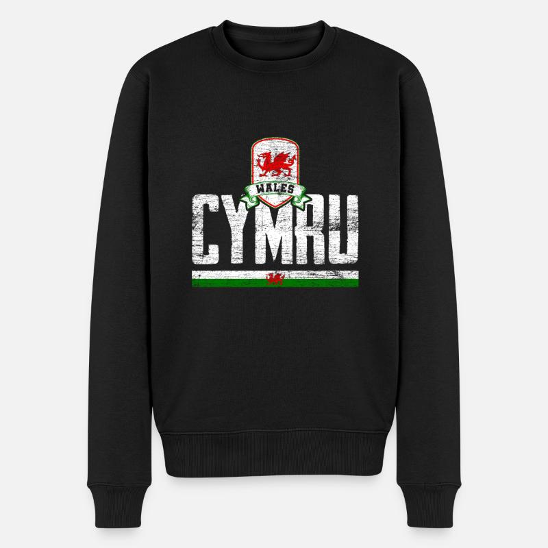 Cymru Wales - Pull Premium bio Homme - noir