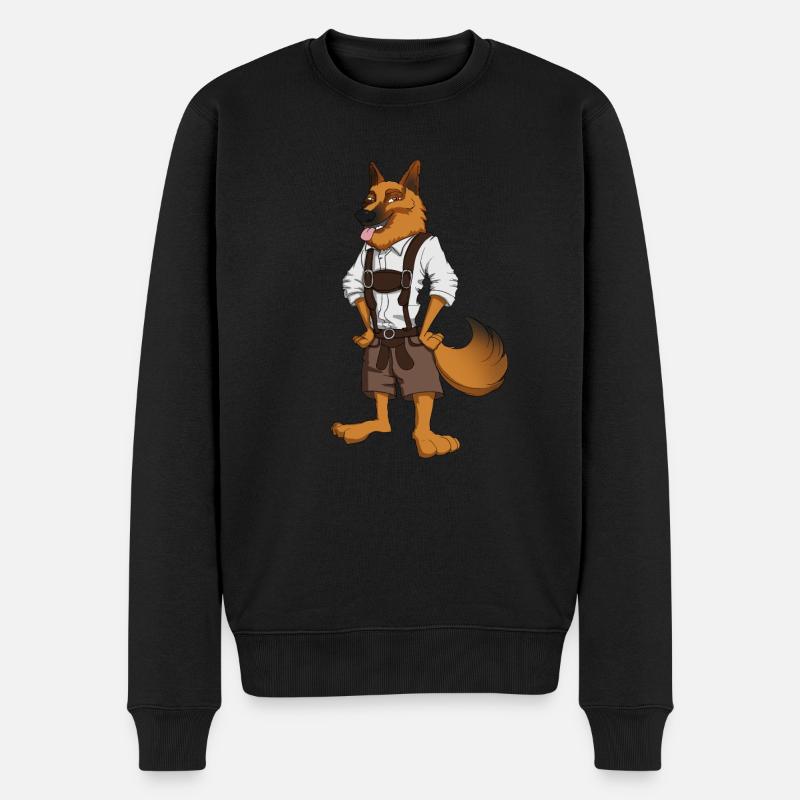 Costume de chien Lederhosen - Pull Premium bio Homme - noir