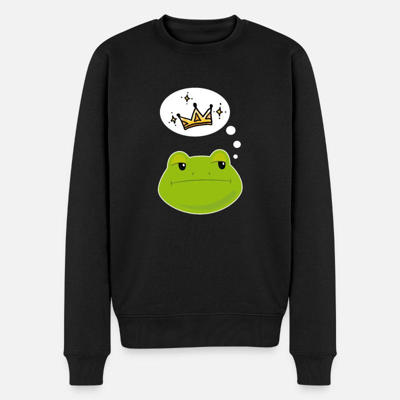 Prince grenouille grenouille - Pull Premium bio Homme - noir