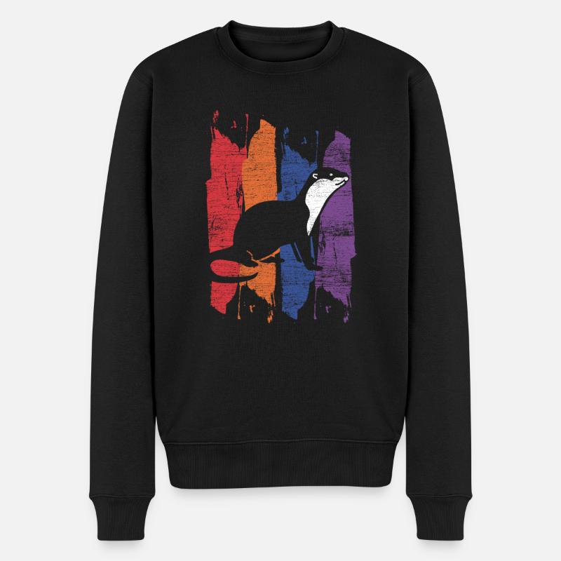 Otter - Männer Premium Bio Pullover - Schwarz