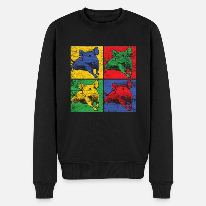 Animal souris - Pull Premium bio Homme - noir