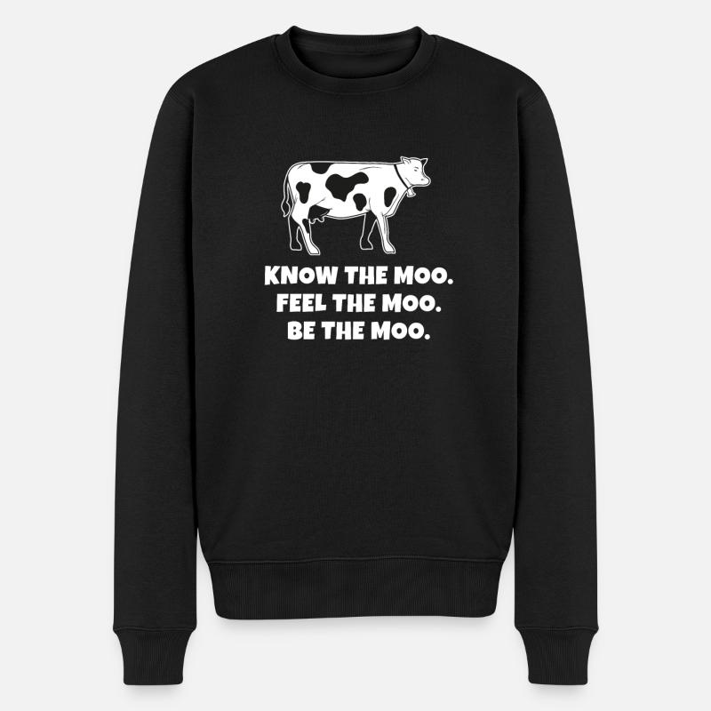 Kuh Kühe Tierliebhaber Bauernhof - Männer Premium Bio Pullover - Schwarz