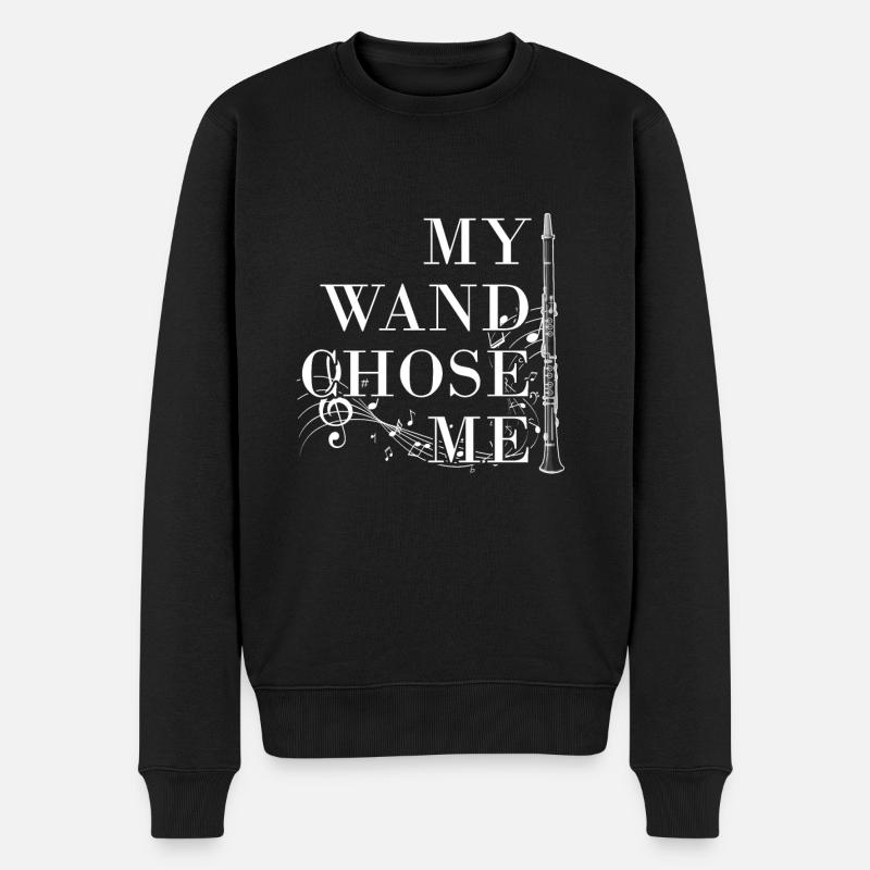 Oboe Instrument - Männer Premium Bio Pullover - Schwarz