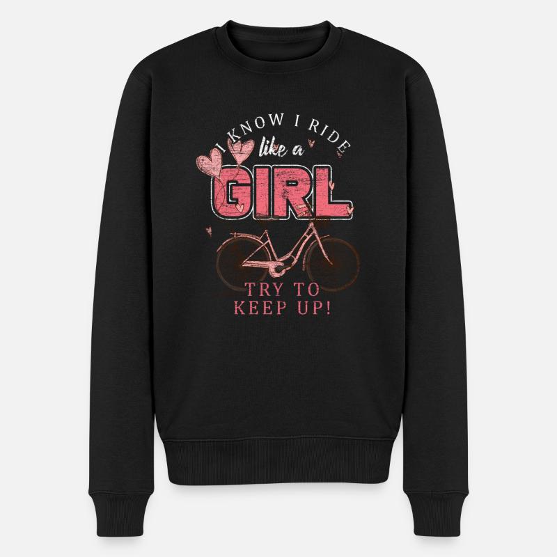 Vélo fille puissance cyclisme - Pull Premium bio Homme - noir