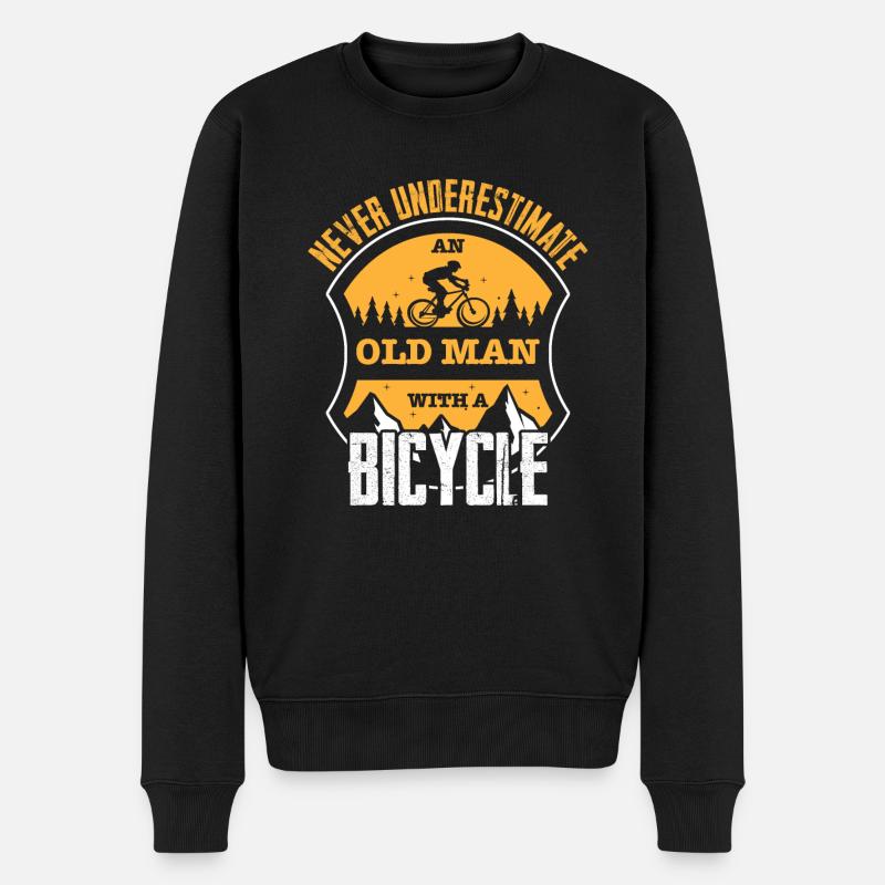 Vélo de vieil homme - Pull Premium bio Homme - noir