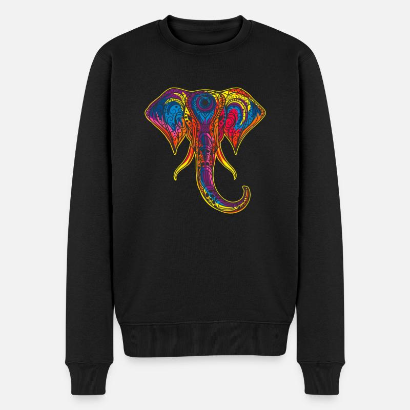 éléphant - Pull Premium bio Homme - noir